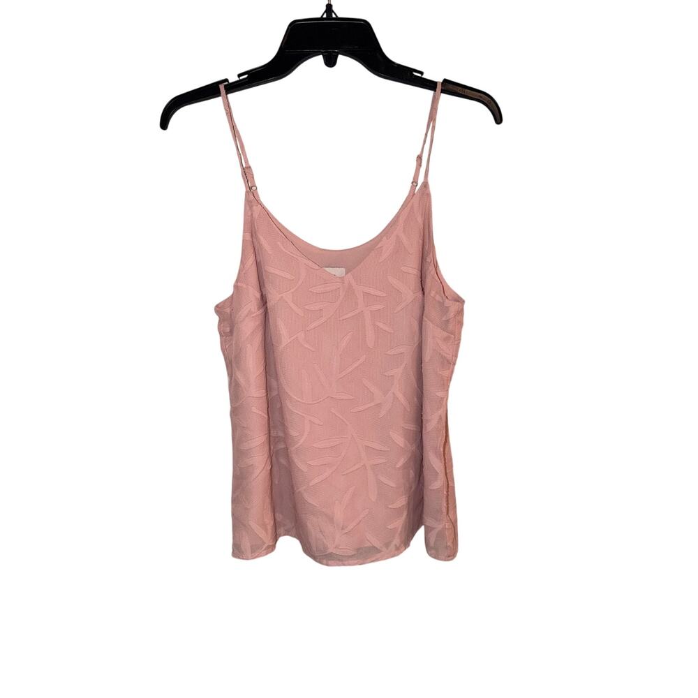 A New Day Women S Blush Pink Burnout Floral Cami Tank Adjustable Straps